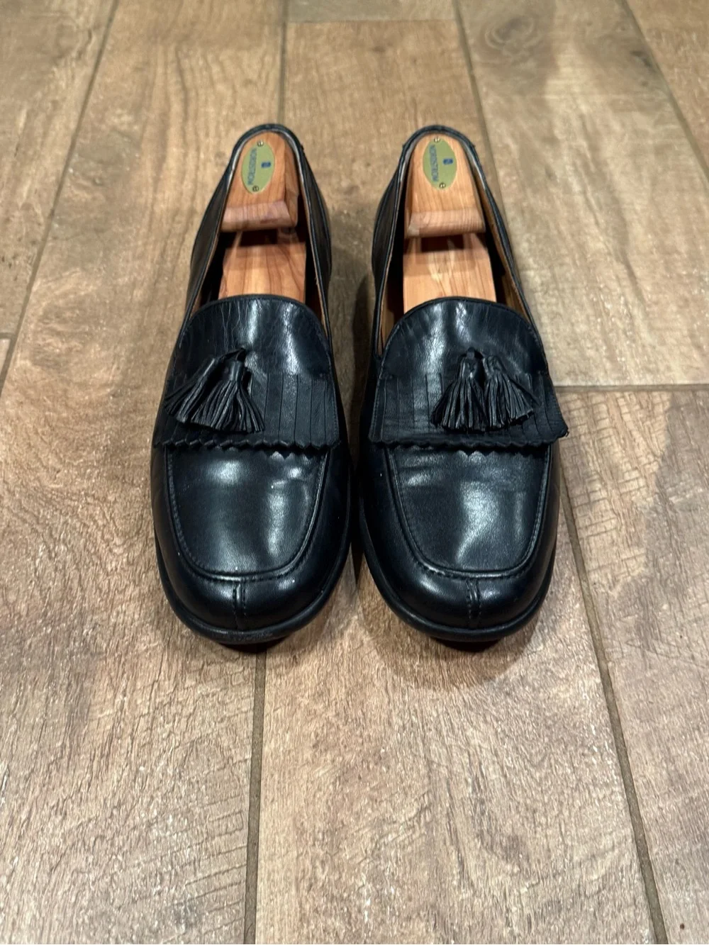 Bragano Men’s Shoes Size 10.5 M Black Leather Kiltie Tassel Loafers Size